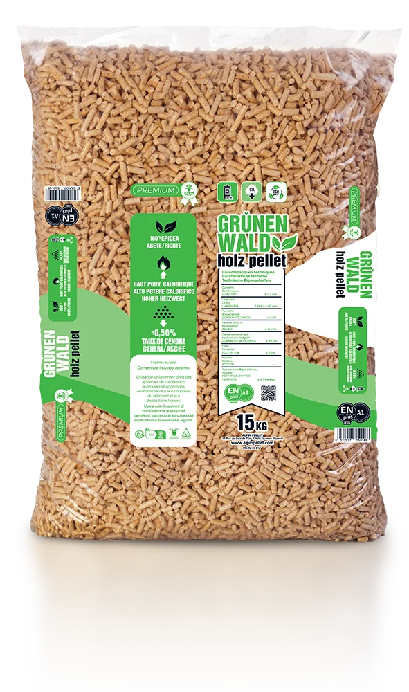 Grünen Wald Holz Fichtenpellet, 70 Säcke x 15 kg