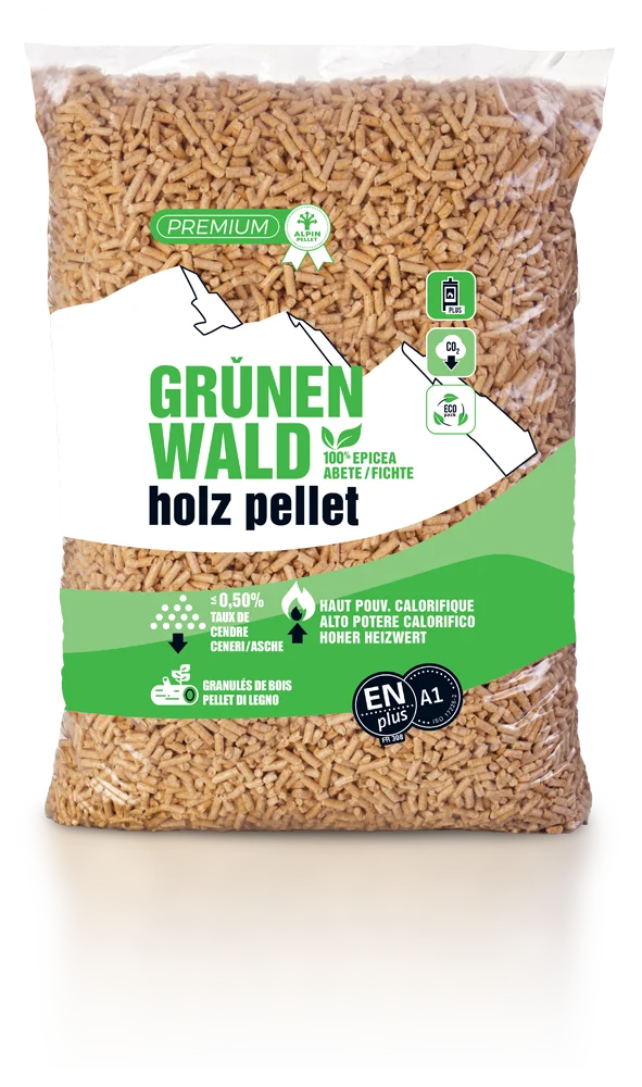 Grünen Wald Holz Fichtenpellet, 70 Säcke x 15 kg