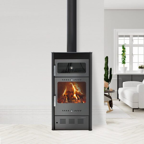MODERNA Oven Luxe 7,78 kW Holzofen mit Backofen Grau
