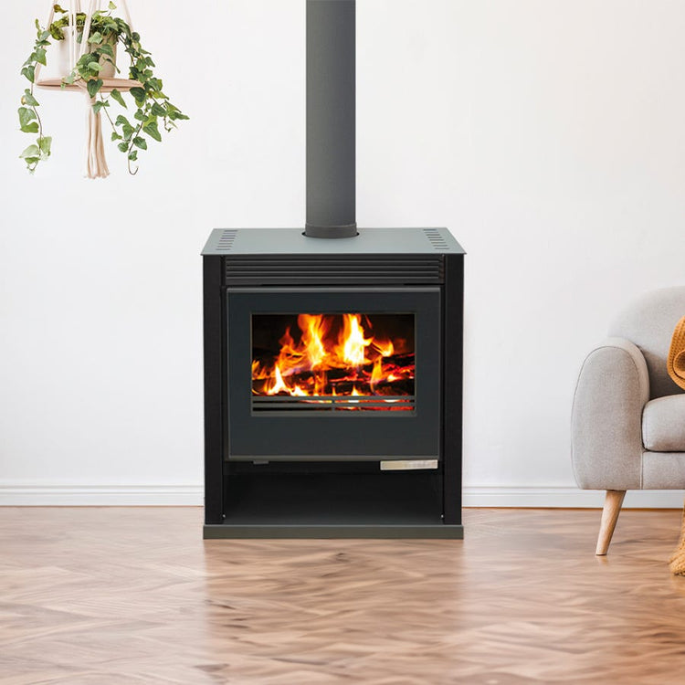 BELLEZA RUBIN LUX Black Holzofen 13 kW (max. 21 kW)