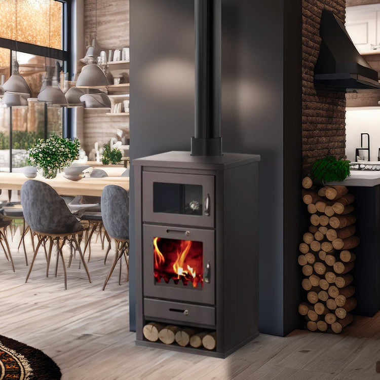 Holzherd mit Backofen – BELLEZA DELUXE F – 11kW